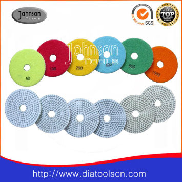 100mm Diamond Wet White Polishing Pad