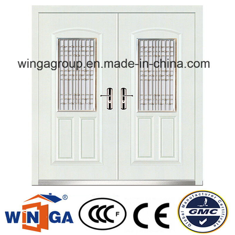 White Color Big Size Europ Security Metal Iron Door (W-SD-03)