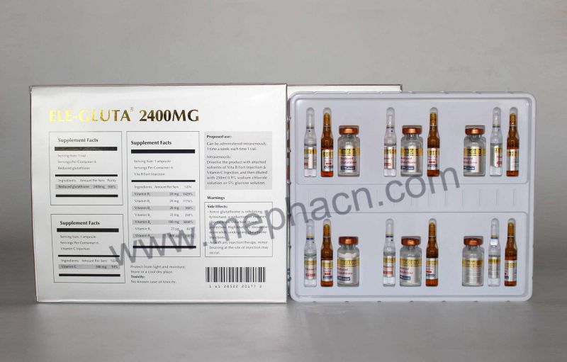 Injectable Glutathione for Skin Whitening 2400mg (6+12)