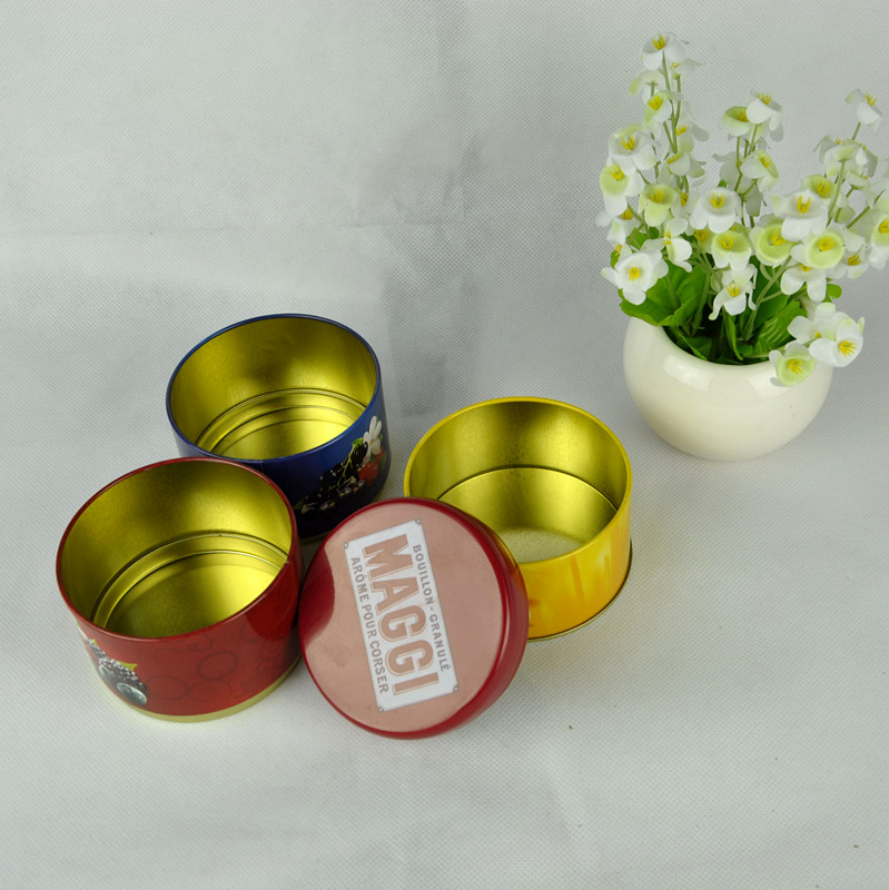 Small Metal Round Cookie Box / Metal Tin for Cookies, Metal Tin for Cookies