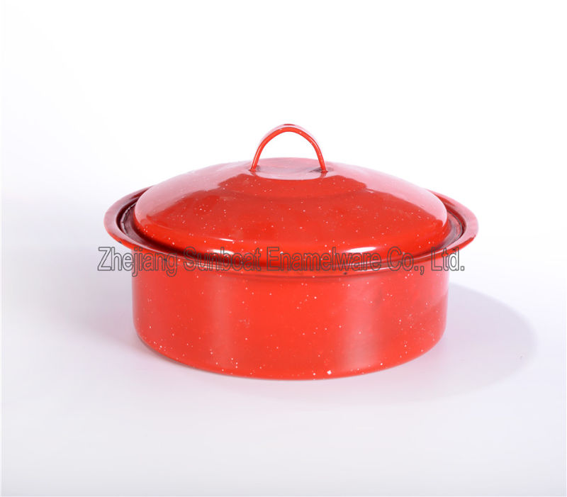 Sunboat 3qt Enamel Stock Pot Enamel Cookware, Kitchenware, Cookware Utensil