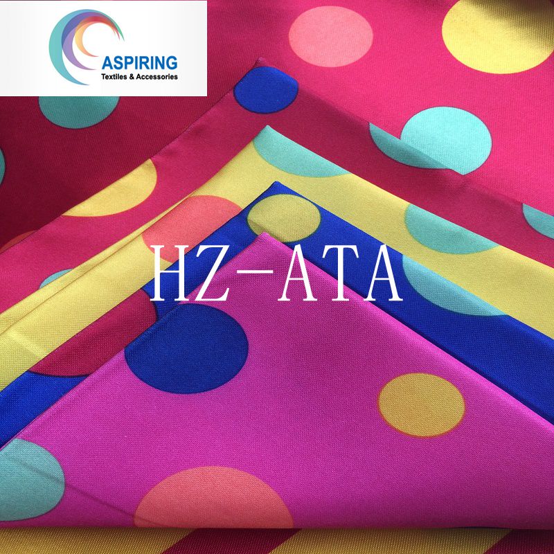 75dx150d 90GSM Printed Satin Fabric