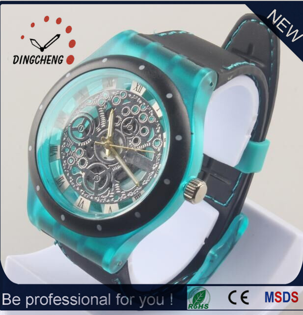 New Style Wristwatch Silicone Bracelet Watch Skeleton Watch (DC-1288)