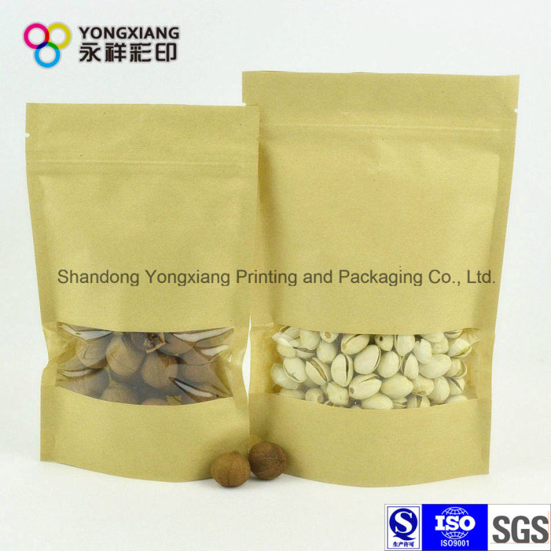 Laminated Paper Stand up Pouch for Nuts with Clear Window