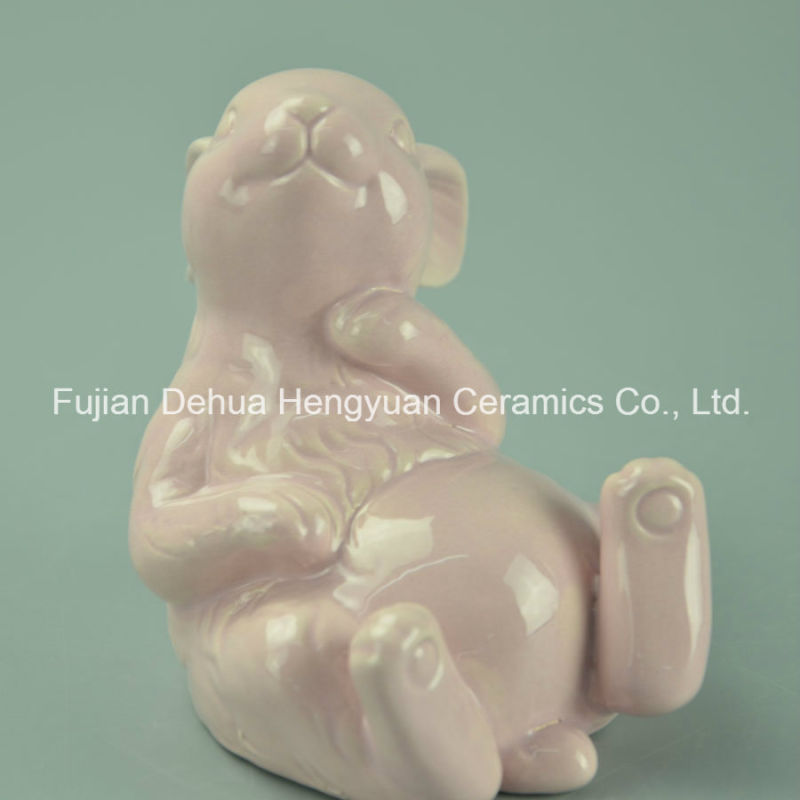 Ceramic Easter Rabbit Figurines for Small Ornament