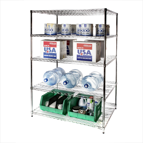 4 Tiers Adjustable Powder Coating Perforated Metal Storage Rack (CJ-B1218)