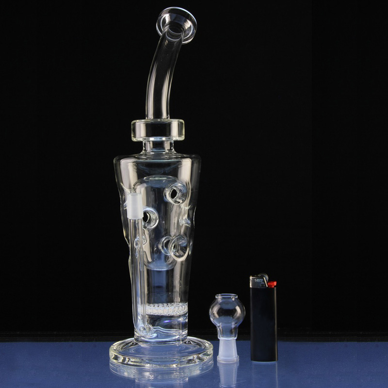 Honeycomb Neck Concentrate Rig Hookah Glass Smoking Water Pipes (ES-GB-304)