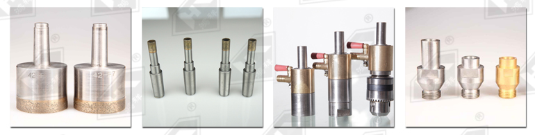 Cone Shank Sintered Diamond Core Drill Bit for Glass