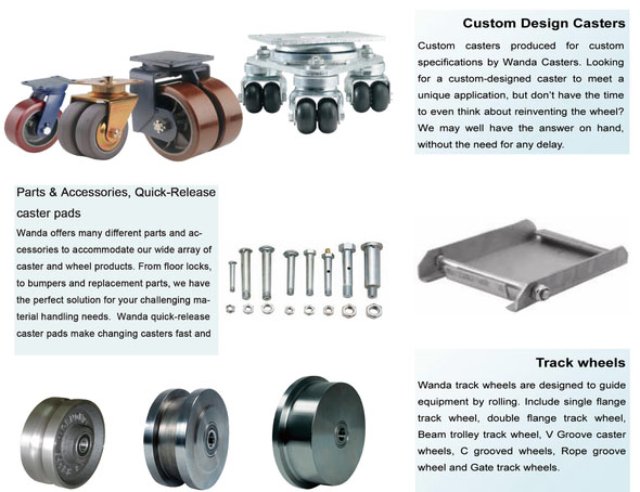 Ultra High Capacity Industrial Caster with Twin PU Wheel