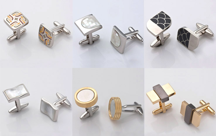 Rhodium Plating Fashion Square Cufflink with Factory Price (BC-0003)