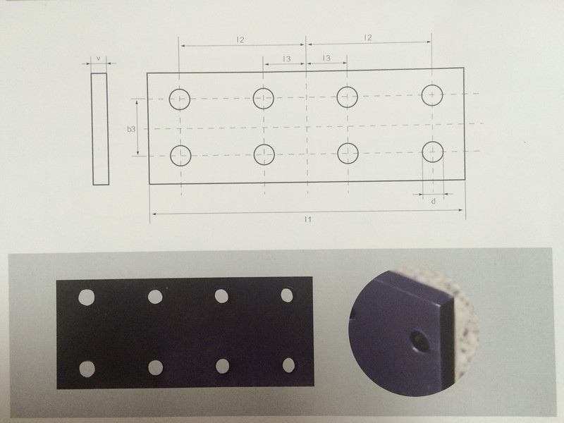 Black Elevator Guide Rail Fishplate