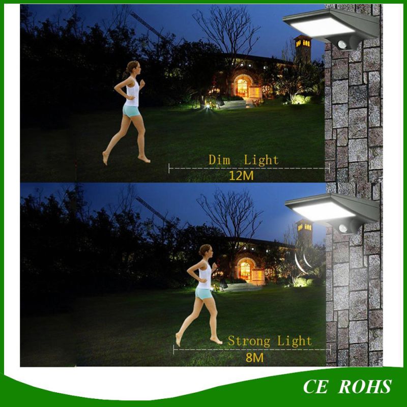 Motion Sensor Solar Lamp 30 LED Super Bright Security Lighting Outdoor Garden Wall Light with Black and Grey Color