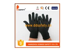 13G Black Nylon Polyester Gloves Dch127