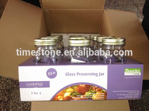 Glass Mason Jar with Stainless Steel Lid