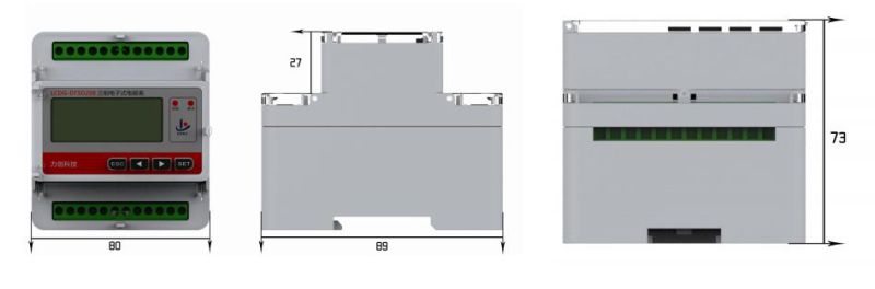 Lcdg-Dtsd208 Three Phase DIN Rail Mount Electric Energy Meter