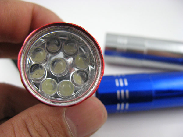 9LED Mini Flashlight Promotional 9LED Torch