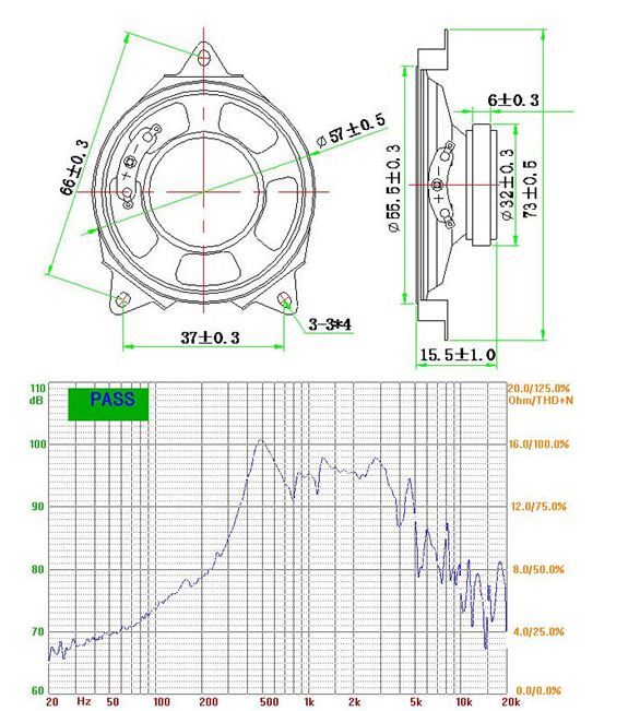 Fbs57c-3bracket 2015 New Cheaper 57mm Paper Cone Loudspeaker with Ear (FBELE)