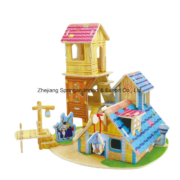 Wood Collectibles Toy for DIY Houses-Knowledge House