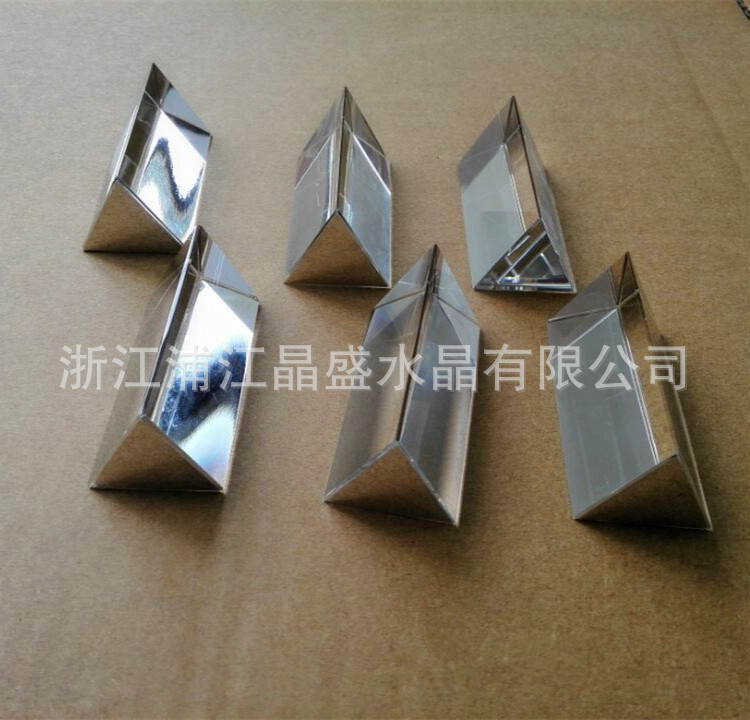 Manufacturer Wholesale Crystal Triangle Column Paperweight Glass Pendant