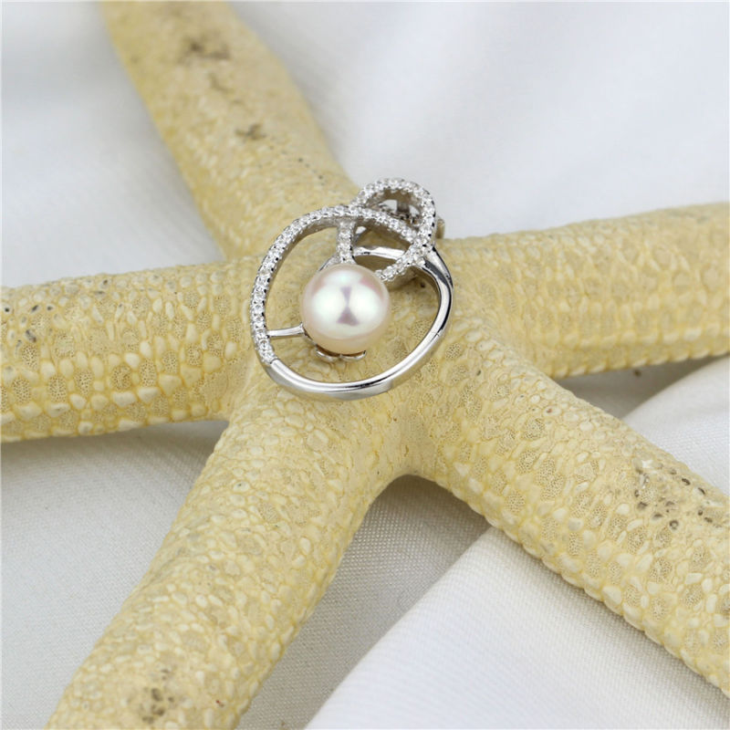 Snh 6mm Nice Quality 925silver Women Natural Pearl Pendant