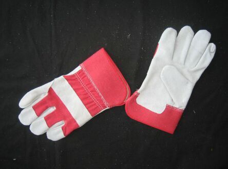 Red Cow Split Leather Full Palm Working Glove-3056.03