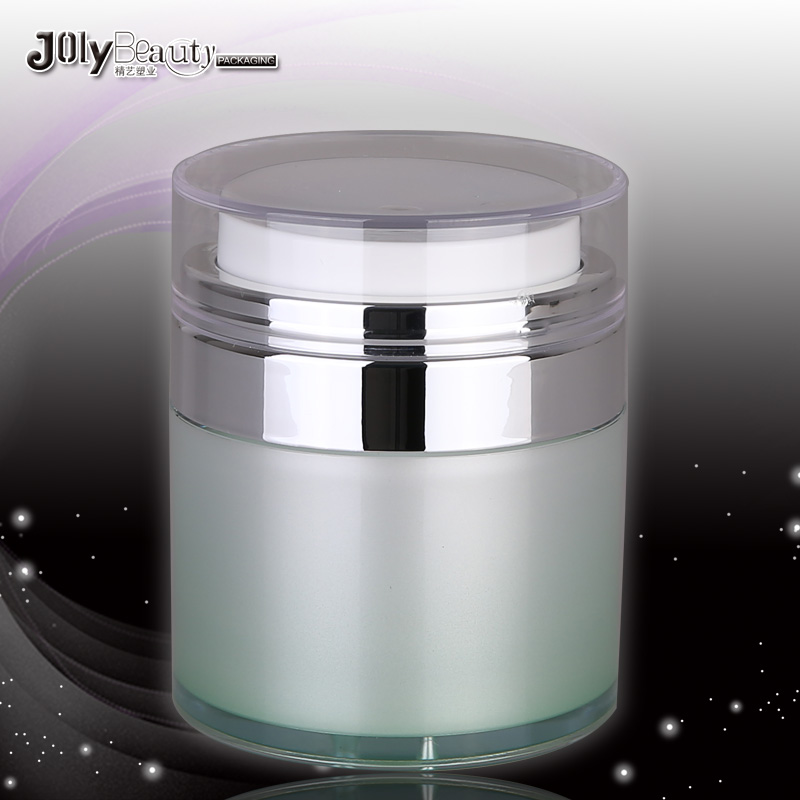 2015best Selling Cylinder Acrylic Cosmetic Airless Jar