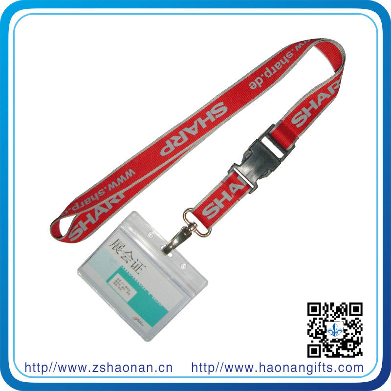 Silk Screen Printing ID Card Holder Lanyard with Metal Hook/Adjustic Buckle