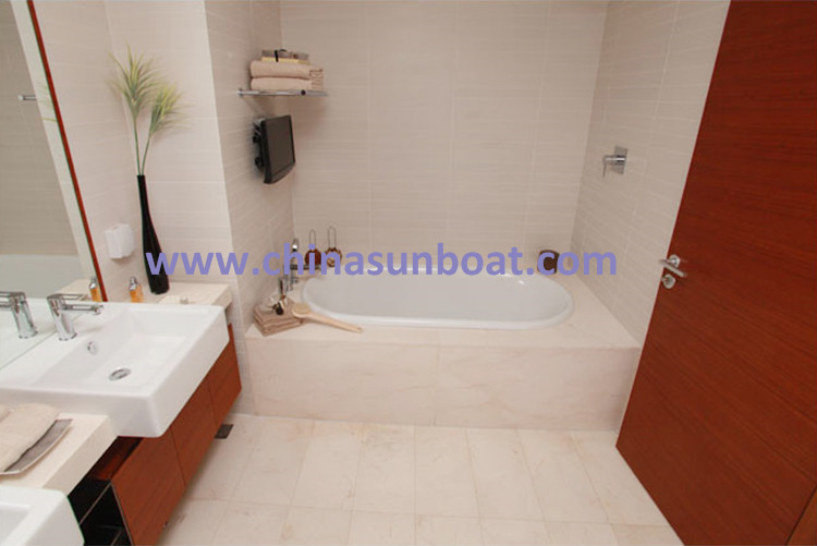 Sunboat Flushbonading Oval 1.8 M Ordinary Household Tub Deepened Round Enamel Cast Iron Bathtub