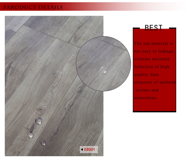 V Groove Wax Coating Oak Wooden Laminated Flooring