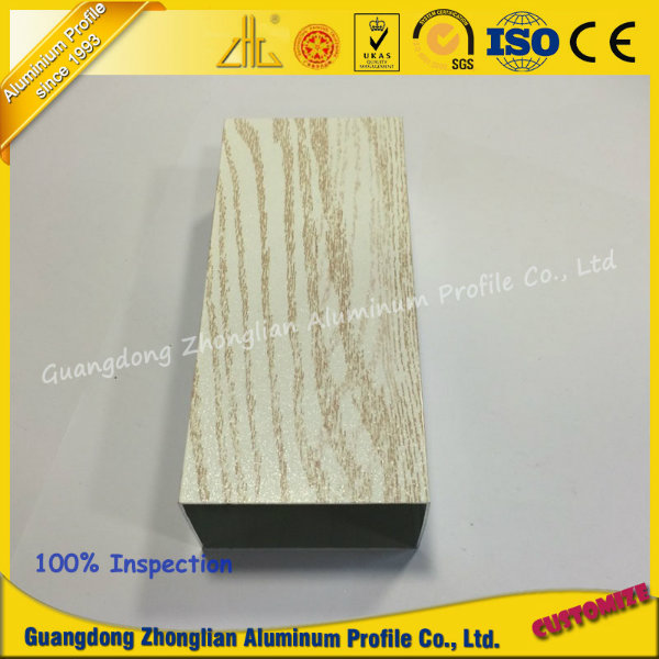 High Grade Crystal Paint Wood Grain Electrophoretic Aluminium Profile