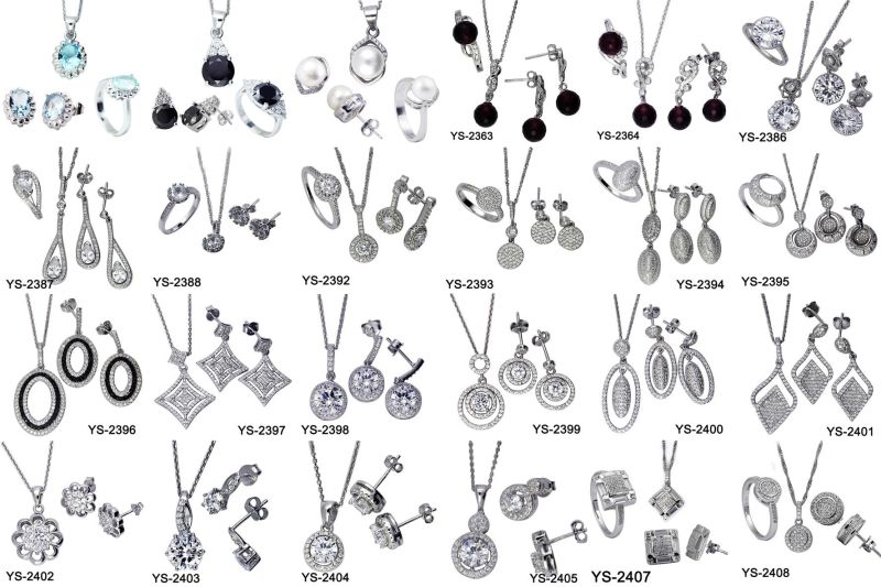 Hotale Design Fashion Jewelry Silver Copper Set (YS-1436, YS-1871, YS-2408, YS-2396, YS-2386, YS-2361, YS-2276)