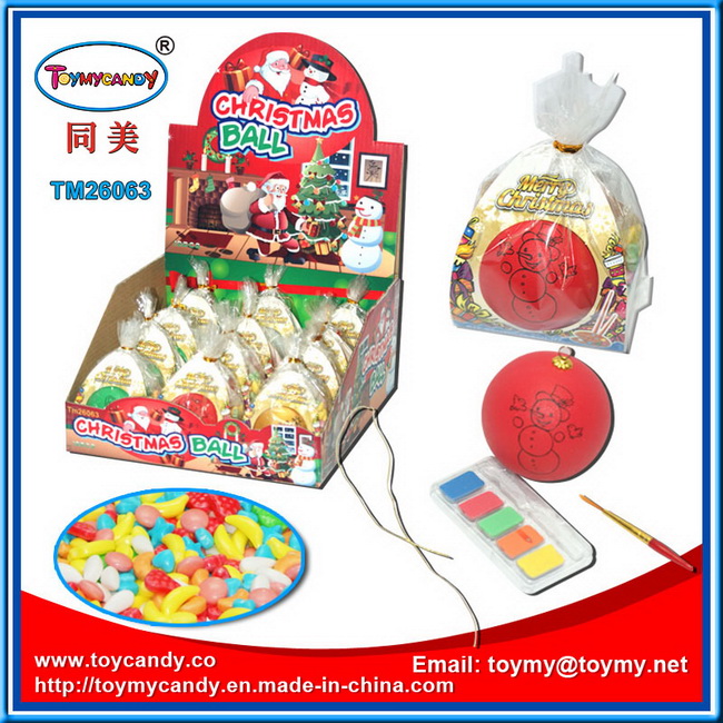 Christmas Gift New Design DIY Paint Christmas Ball Toy Candy