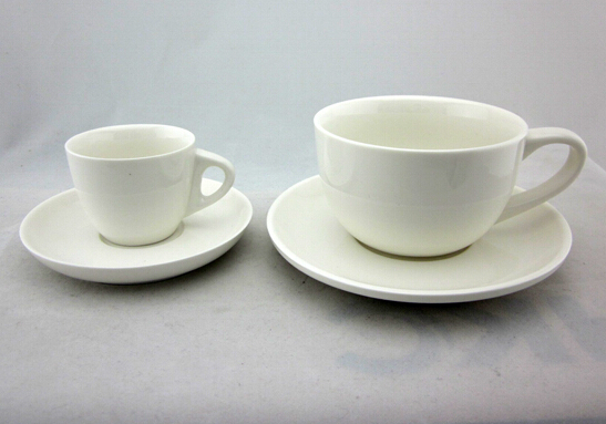 Cappuccino or Espresso Porcelain Coffee Cup and Saucer