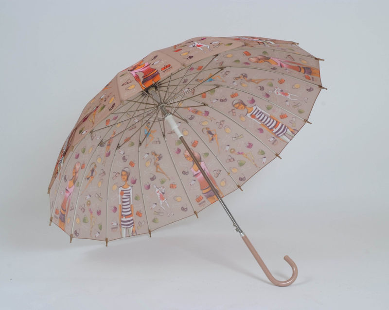 Auto Open Fashion Ladies Straight Umbrella (BD-12)