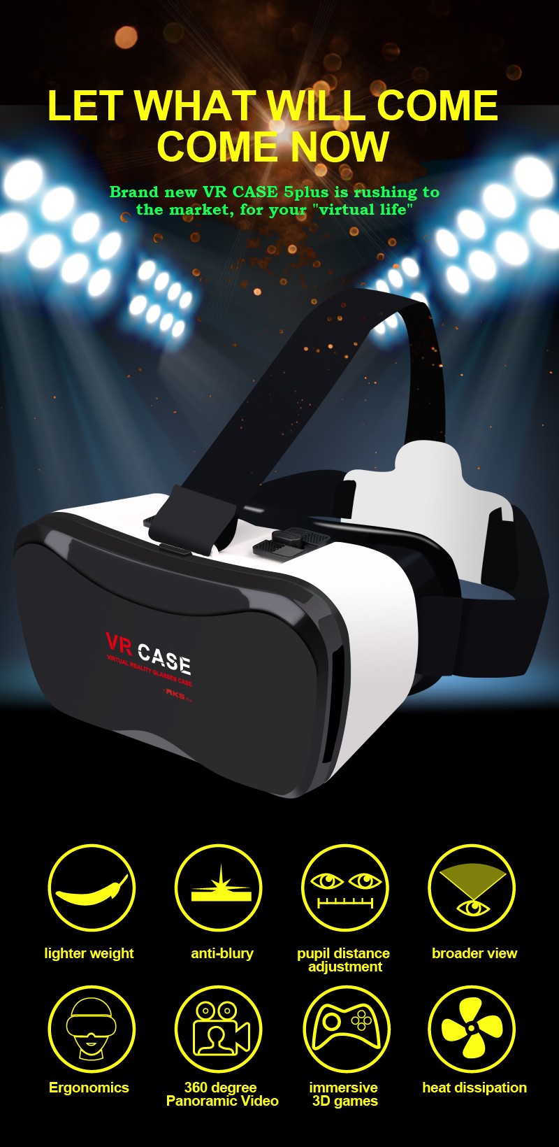 3D Video Virtual Reality Vr Glasses for 4-6.3 Inch Cellphone