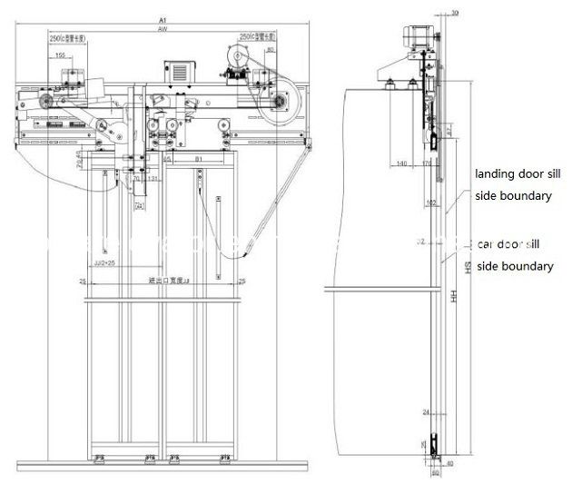 Mitsubishi Type Passenger Elevator Door Operator, Elevator Parts (OS31-01)