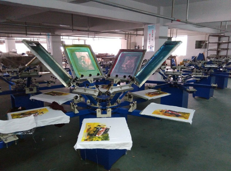 6 Color 6 Station Manual T Shirt /Fabric Screen Printing Machine/Screen Printer Spm650
