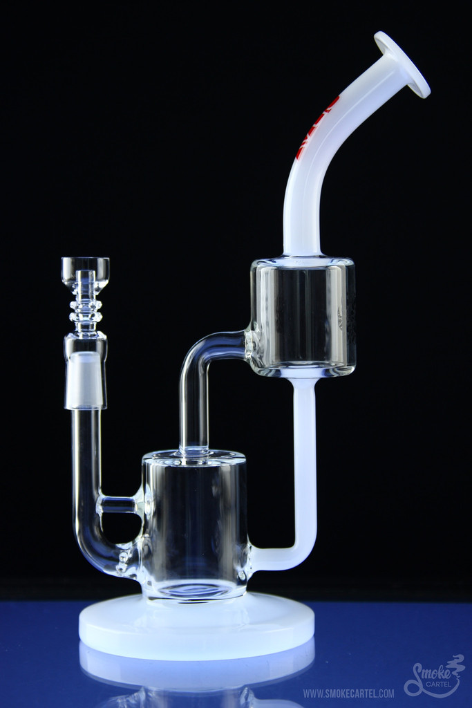 Natural Two-Stage Recycler Hookah Glass Smoking Water Pipe (ES-GB-551)