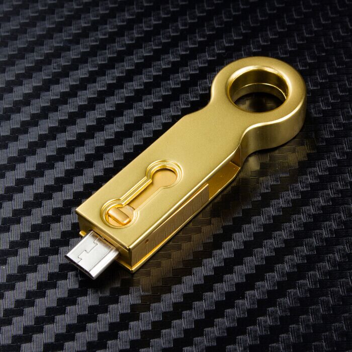 Golden and Silver OTG USB Flash Drive for Free Sample