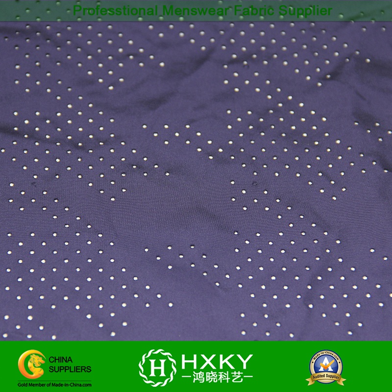 Plain Dyed Perforated Polyester Fabric for Jacket or Lining