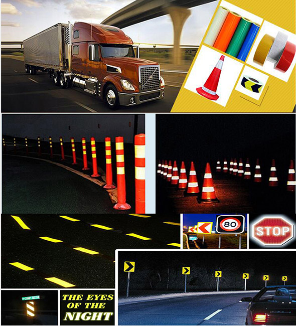 Reflective Tape for Temporary Traffic Signs and Outdoor Advertising