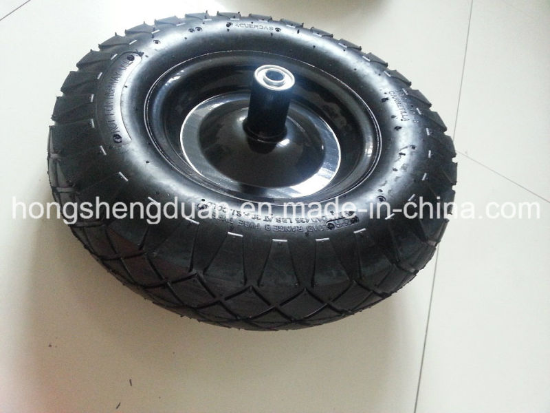 Pneumatic Wheel Big Diamond for Barrow Have Iron Rim