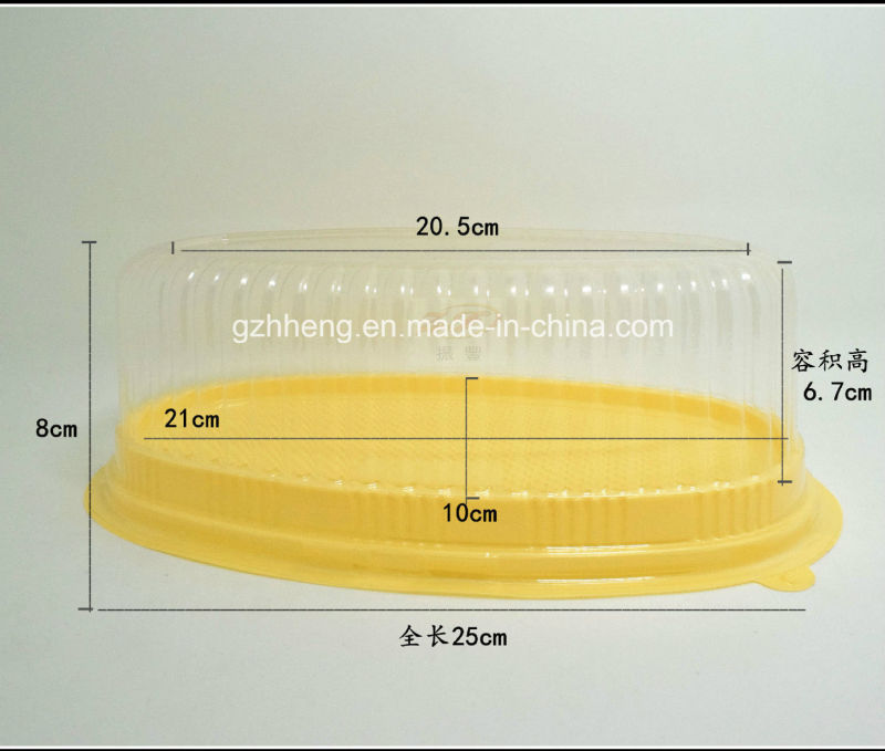 Custom Design Plastic Packing Box for Cake/Bread (clear cake packaging)