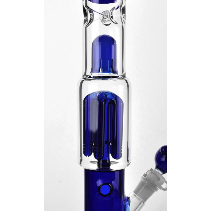 Premium 6-Arm Perc Cylinder Ice Glass Water Smoking Pipes (ES-GB-379)