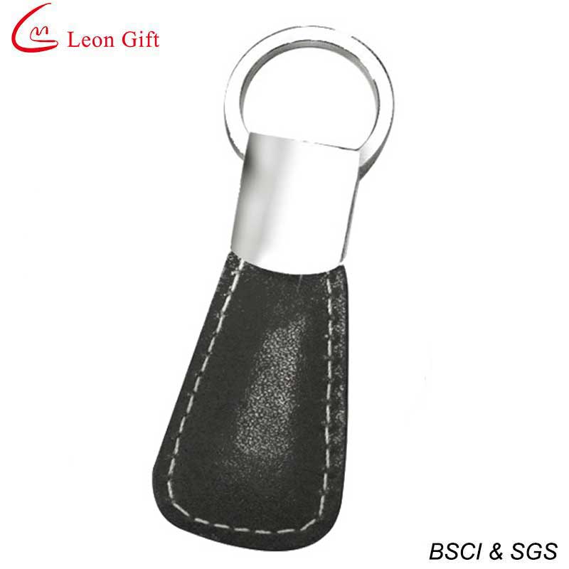 Cheap Customized Logo Genuine Leather Keyring