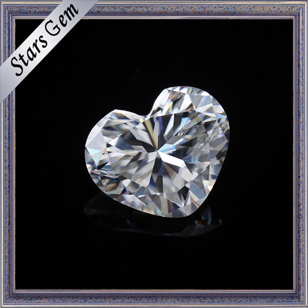 Heart Shape Synthetic Diamond Loose Moissanite for Jewelry