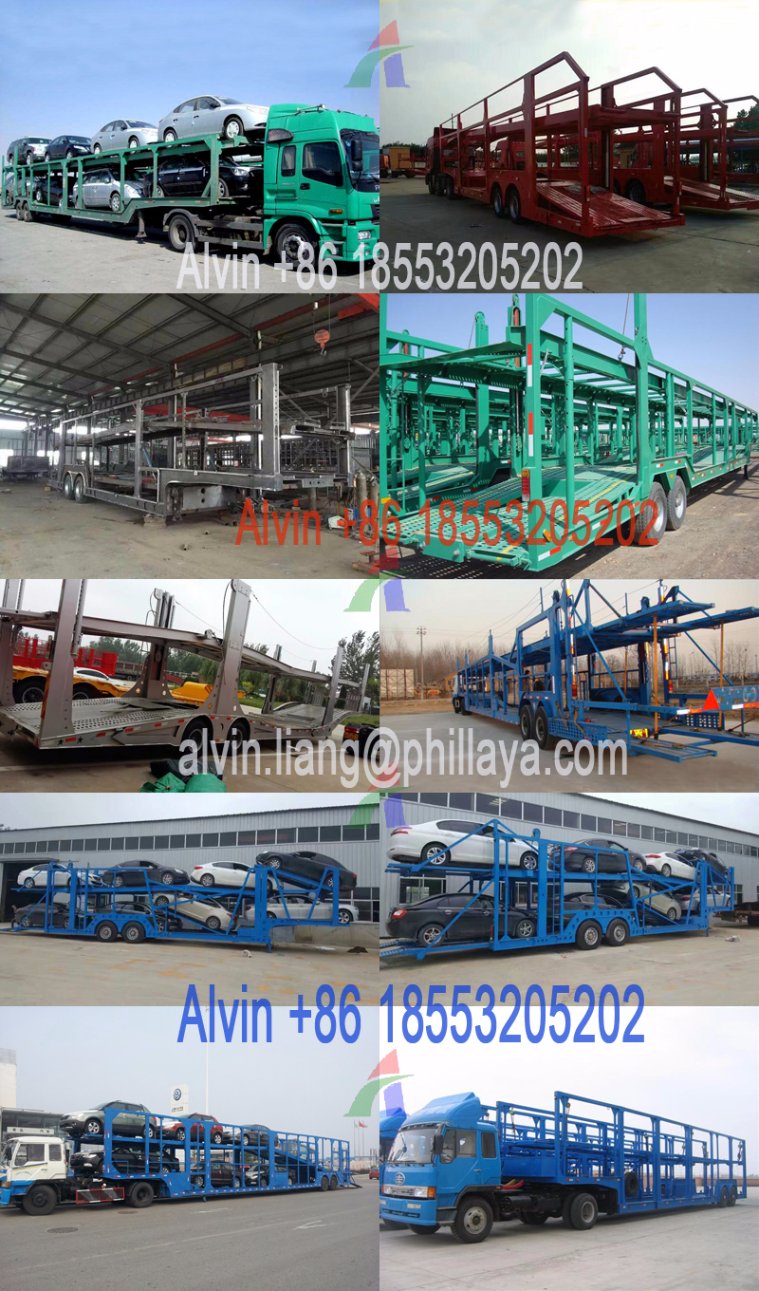 Hydraulic Lifting Type 6 Car Transporter Semi Trailer