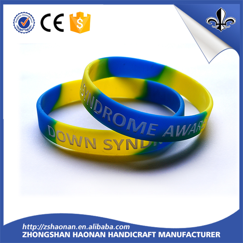 High Quality Debossed Colorful Cheap Price Silicon Bracelt/Wristband