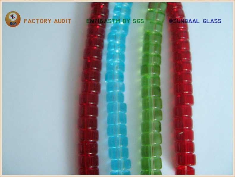 Abaci Shape Glass Bead