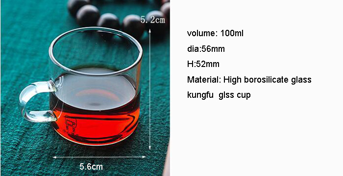 Heat Resistance Transparant Glass Kungfu Tea Cup for Wholesaler